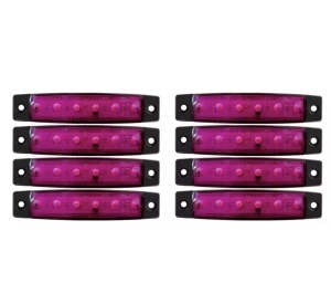 Lampa laterala 6 LED-uri 12v-24v lumina MOV, 5+1 GRATIS