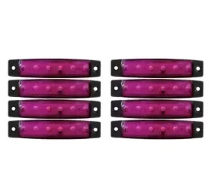Lampa laterala 6 LED-uri 12v-24v lumina MOV, 5+1 GRATIS