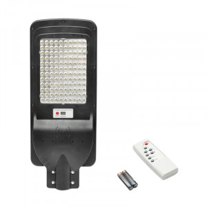 Lampa LED cu prindere pe stalp pentru iluminat stradal 6V/150W cu panou solar si senzor de miscare