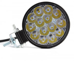 Proiector led rotund, 42w,12v-24v Lumina alba 6000k
