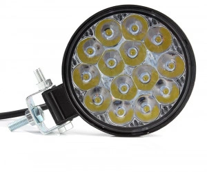 Proiector led rotund, 42w,12v-24v Lumina alba 6000k