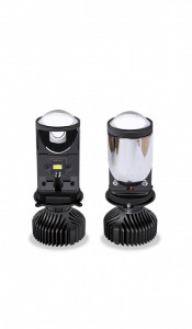 Set de 2 becuri led H4 cu lupa si canbus, 12v, alb 6000k, + LEDURI POZITIE SAU NUMAR GRATIS