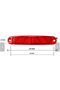 Lampa laterala cu 10 smd pentru gabarit, rosu, 12v-24v, 5+1 GRATIS