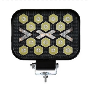 Proiector LED cu DRL 9-80V, alb-galben, carcasa aluminiu IP67