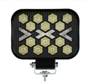 Proiector LED cu DRL 9-80V, alb-galben, carcasa aluminiu IP67