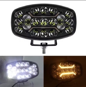 Proiector led universal tip SPIDER , 12V - 24V, cu lumină DRL alb-galben,