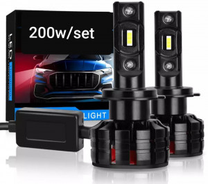 Set 2 leduri h7 EVO80 super-canbus,200w,20.000lm, 6000k ,12v, + LEDURI POZITIE SAU NUMAR GRATIS