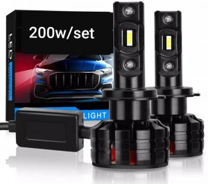 Set 2 leduri h7 EVO80 super-canbus,200w,20.000lm, 6000k ,12v, + LEDURI POZITIE SAU NUMAR GRATIS