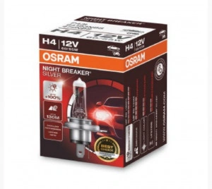 Bec 12V H4 60/55 W night breaker silver +100% OSRAM