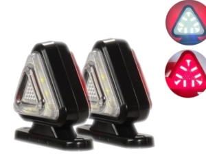 Lampa de gabarit cu LED rosu /alb , 12-24V, 5+1 GRATIS