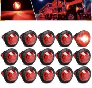 Lampa pentru bullbar/ gabarit cu led 12v-24v, rosu ( o fata luminaoasa)