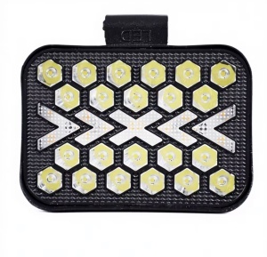 Proiector LED cu DRL 9-80V, alb-galben, carcasa aluminiu IP67