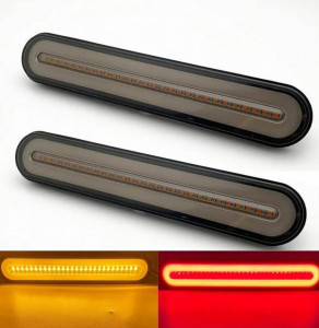 Set 2 lampi spate 12,3 cm cu 3 functii, efect neon , semnal dinamic 12v-24v