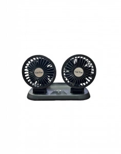Ventilator auto dublu 12V cu mufa bricheta