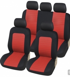 Huse universale pentru scaun, rosu + negru, pentru autoturism
