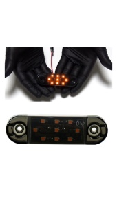Lampa de gabarit 9 smd geam fumuriu lumina portocalie 12v-24v, 5+1 GRATIS