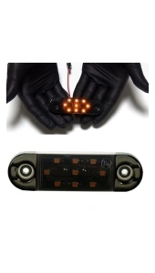 Lampa de gabarit 9 smd geam fumuriu lumina portocalie 12v-24v, 5+1 GRATIS