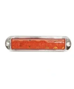 Lampa Laterala cu Led, lumina portocalie, rama cromata, 12V -24V, 6 SMD, Resistenta La Apa, 5+1 GRATIS