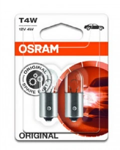 Set 2 becuri 12V T4W original blister OSRAM