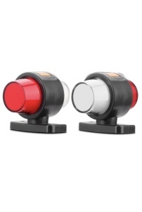 Set 2 lampi de semnalizare, Neon effect, 12V-24V cu trei fete luminoase