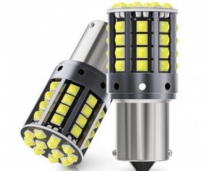 Set 2 leduri p21w ba15s, super canbus,lumina alba 6000k , 12v