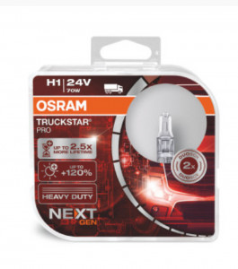 Set 2 becuri camion 24V H1 70 W truckstar pro nextgen +120% OSRAM
