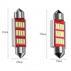 set 2 leduri 39mm canbus, alb 12v