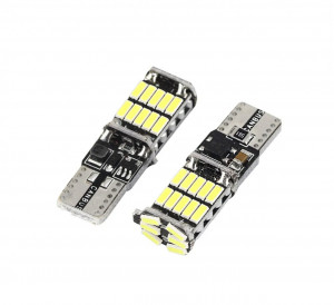 set 2 leduri t10 w5w ,canbus,alb 6000k, 12v