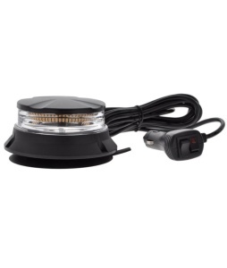 Girofar led cu mufa bricheta, 12v-24v , efect rotatie 360•, talpa magnetica