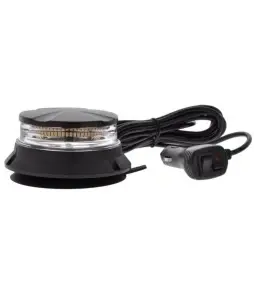 Girofar led cu mufa bricheta, 12v-24v , efect rotatie 360•, talpa magnetica