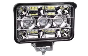 Proiector led cu 3 lupe, 2 faze 156w ,12v-24v, lumina alba 6000k