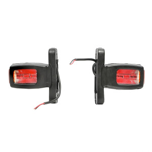 Set 2 lampi led pentru gabarit 12v-24v brat scurt , 3 fete luminoase