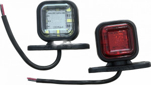 Lampa de gabarit 12 smd rosu cu alb 12v-24v, premium, 5+1 GRATIS