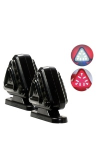 Lampa de gabarit cu LED rosu /alb, geam fumuriu, 12-24V, 5+1 GRATIS
