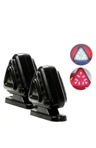 Lampa de gabarit cu LED rosu /alb, geam fumuriu, 12-24V, 5+1 GRATIS