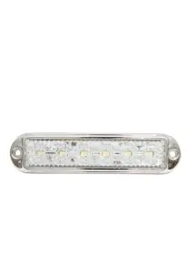 Lampa Laterala cu Led, lumina alba, rama cromata, 12V -24V, 6 SMD, Resistenta La Apa, 5+1 GRATIS