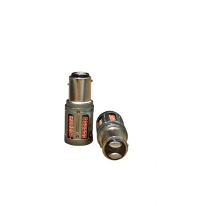 Set 2 becuri 2 faze p21/5w BAy15d 84SMD Canbus 12V-24V nonpolar Lumina rosie