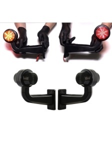 Set 2 lampi de gabarit cu led 12v-24v, brat la 90°, rosu+ galben, geam fumuriu