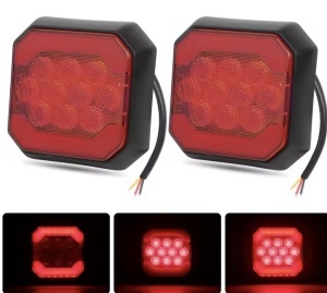 Set 2 Lampi stop LED patrate 12-24V