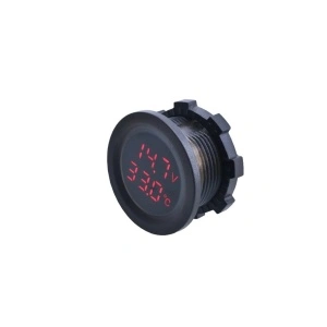 Voltmetru cu termometru 12-24V