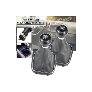 Manson schimbator si maner compatibil Volkswagen Golf VI MK5/MK6 2005-2014 cu 2 adaptoare pentru 5 si 6 viteze
