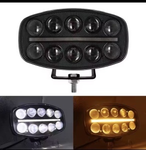 Proiector led universal tip SPIDER , 12V - 24V, cu lumină DRL alb-galben,