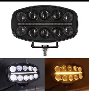 Proiector led universal tip SPIDER , 12V - 24V, cu lumină DRL alb-galben,