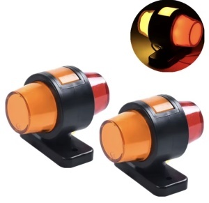 Set 2 lampi de semnalizare, Neon effect, 12V-24V cu trei fete luminoase