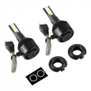 Set 2 leduri h7 black edition 12v-24v, 60w 7400lm, 6000k foarte rezistente la 24v