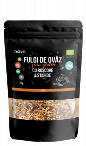 Fulgi de Ovaz Fini Fara Gluten cu Roscove si Stafide Ecologici/Bio 200g