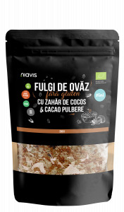 Fulgi de Ovaz Fini Fara Gluten cu Zahar de Cocos si Cacao Ecologici/Bio 200g