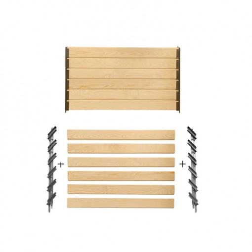 Jaluzea reglabila din lemn pin natur, latime 1200 mm