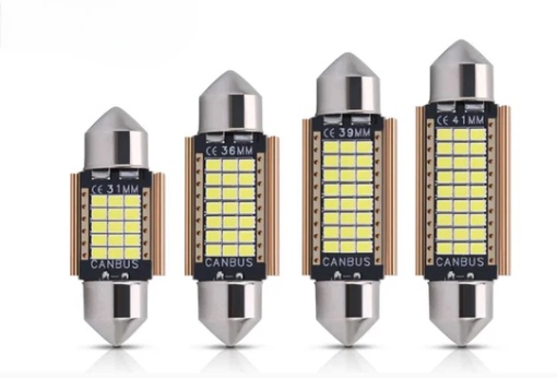 Bec Auto cu Led pentru Plafoniere, Portbagaj, Lampa Numar, 12V-30V, Canbus, 41MM-2016-27SMD