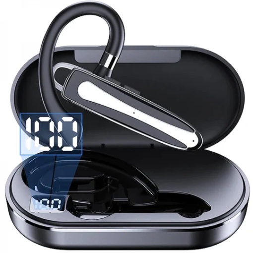 Casca Bluetooth YYK-530, Handsfree, 2 Microfoane, Eliminare Zgomot, Control Volum, USB-C, Sunet HD, Negru